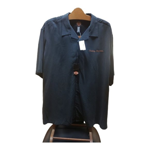 Harley Davidson Tori Richards 3XL Embordered Eagle And Snake NWT Charcoal Black - Picture 9 of 9